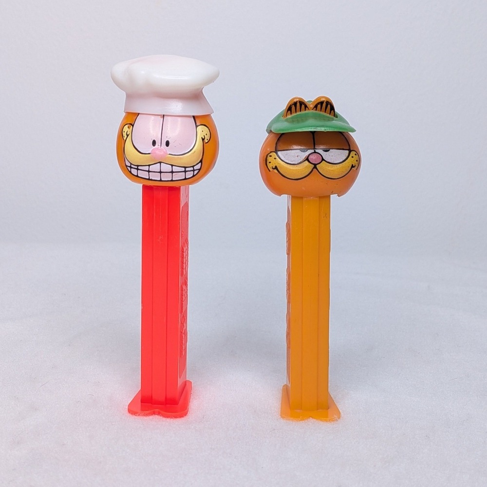 Vintage Garfield the Cat Character Pez Candy Dispensers‎ Lot *WORKING*